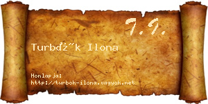 Turbók Ilona névjegykártya