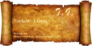Turbók Ilona névjegykártya